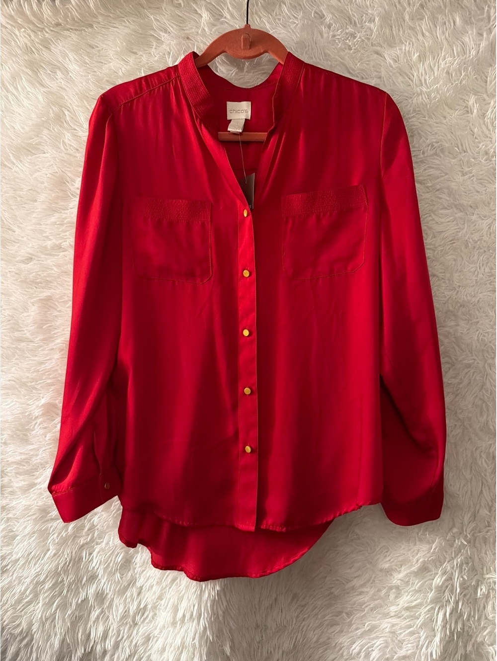 NWT Chicos Buttondown Blouse Size Medium